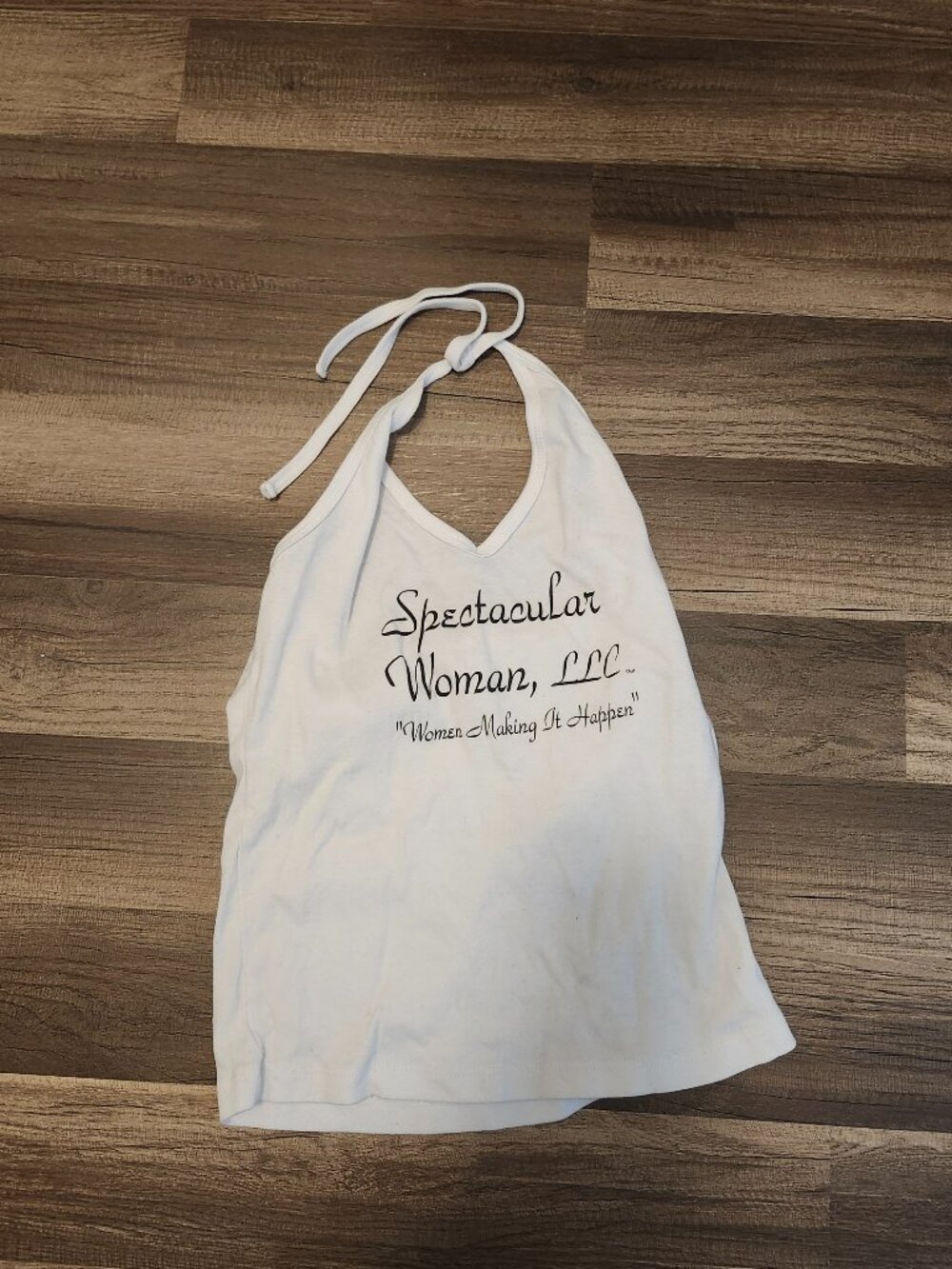 White adjustable tie top